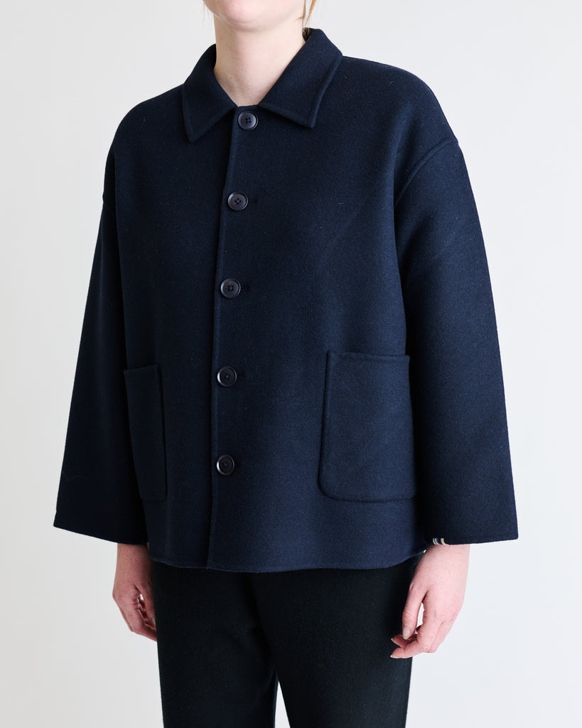 Extreme Cashmere n°427 Maker Short Coat Apparel - Outerwear EXTREME CASHMERE X Navy