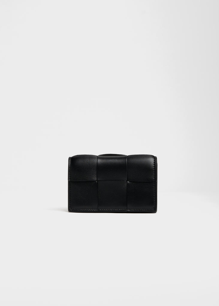 Big Weave Card Case SMALL LEATHER GOODS BOTTEGA VENETA Black  