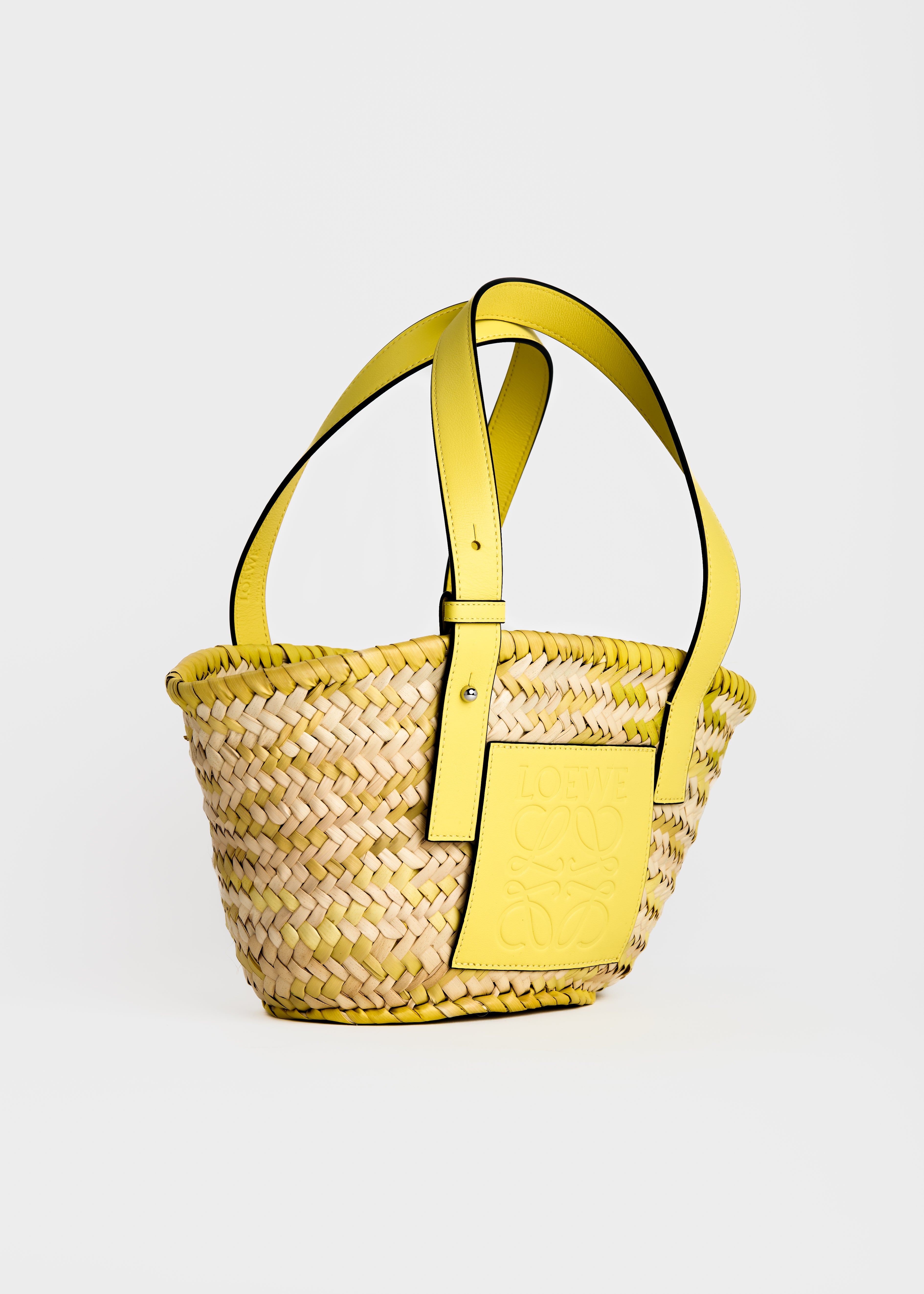 Shop LOEWE Confetti Woven Basket Bag