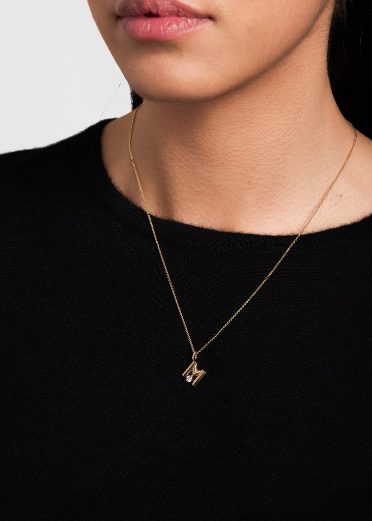Vadabet Diamond Initial Charm JEWELRY VADA   