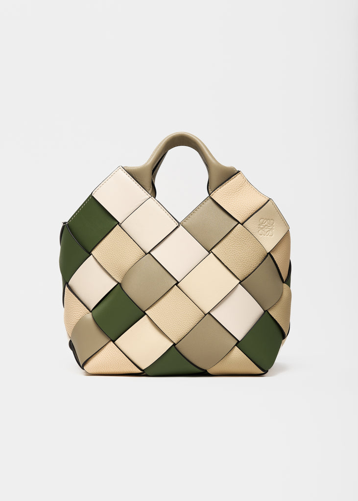 Loewe Small Woven Surplus Basket Bag HANDBAGS LOEWE Avocado/Ivory  