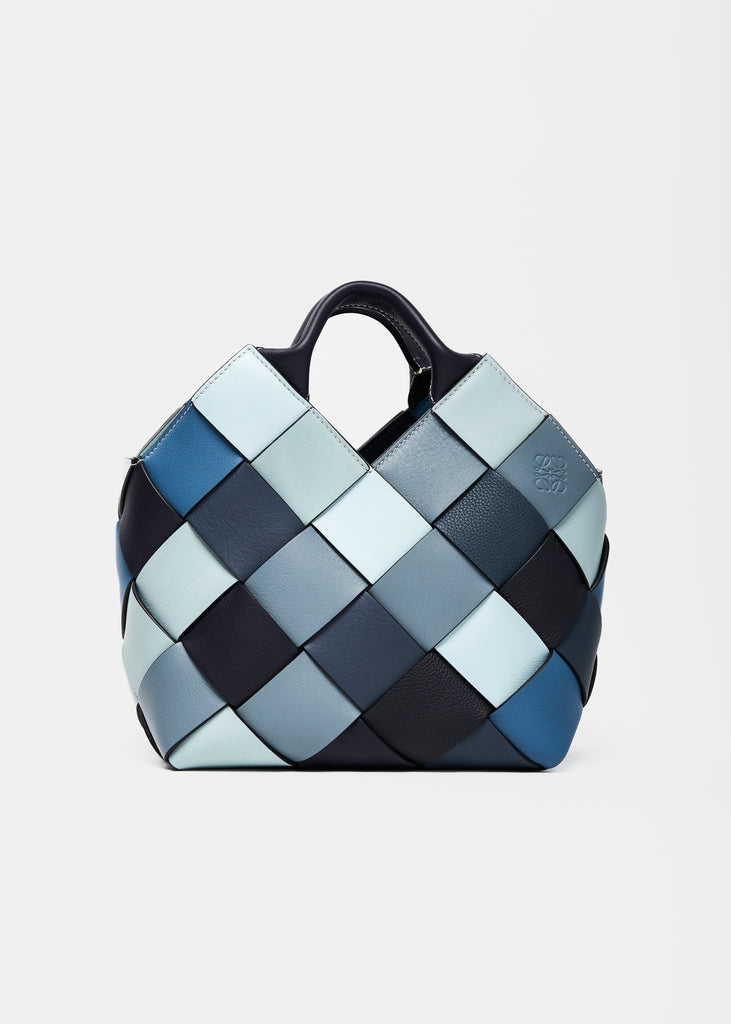 Loewe Small Woven Surplus Basket Bag HANDBAGS LOEWE Steel/Crystal  