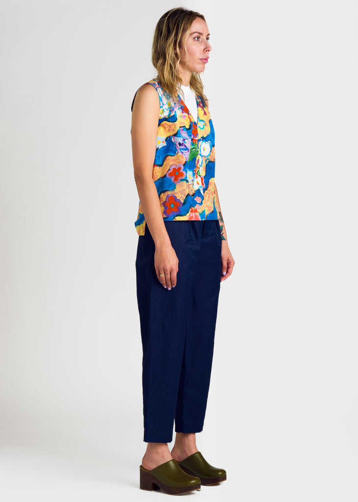 Cotton Poplin Print V Neck Top TOPS MARNI   