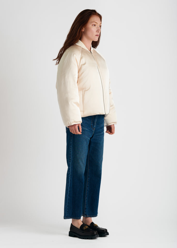 Bomber Jacket - Ivory COATS & JACKETS LOULOU STUDIO   