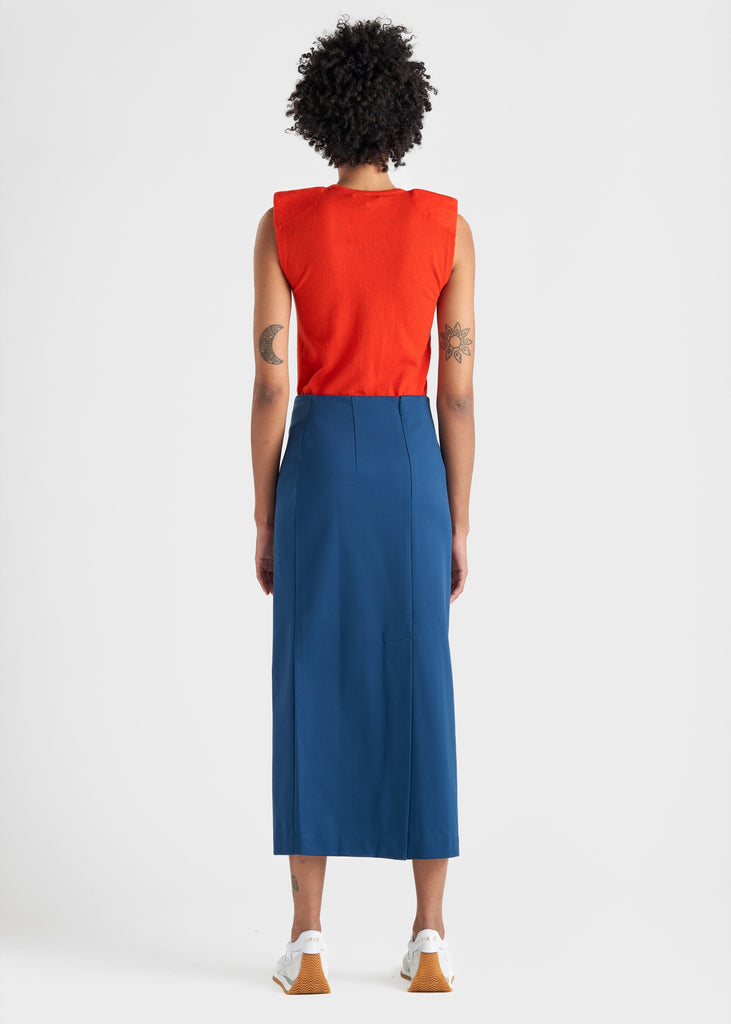 Mercerized Wool Shoulderpad Top TOPS TIBI   