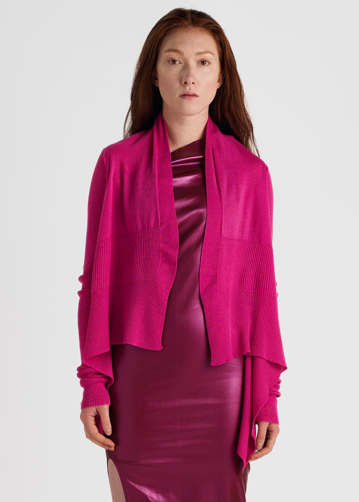 Short Wrap Sweater - Pink KNITWEAR RICK OWENS   