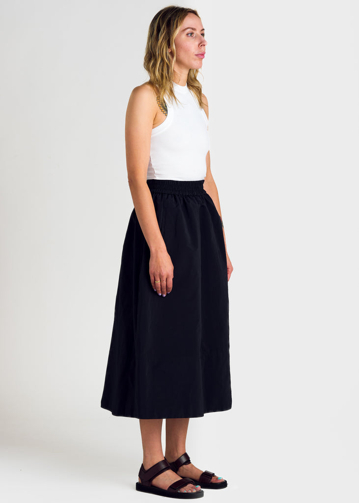 Nylon Pull on Full Skirt SKIRTS TIBI   